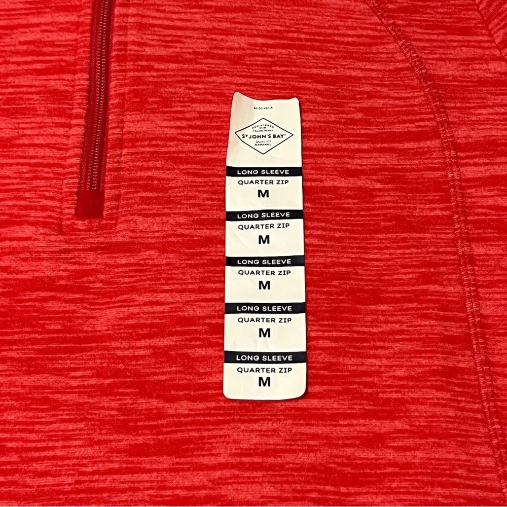 St. John's Bay Classic Women's Red Quarter-Zip Size M - Picture 10 of 10